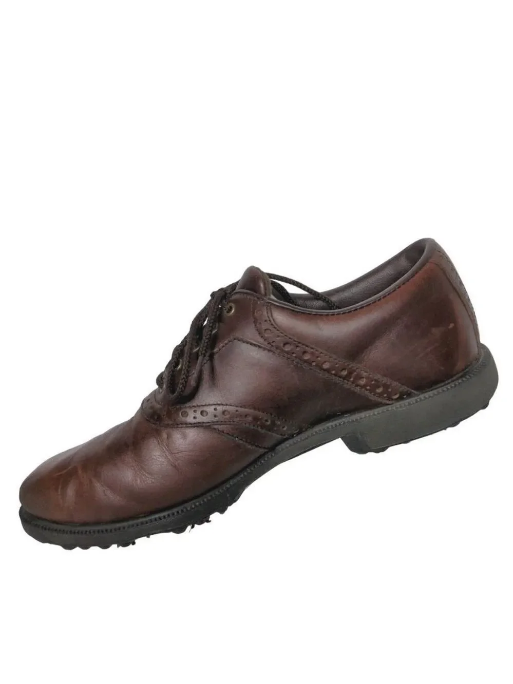 Footjoy Men's E-Comfort Brown Leather Lace Up Golf Shoes Size 9 M